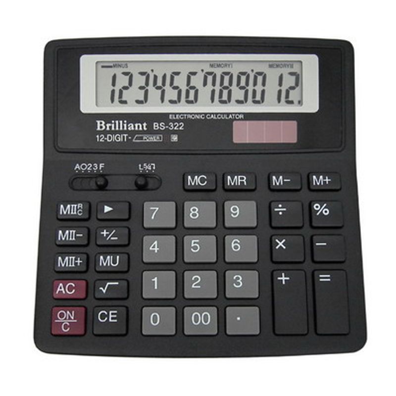 Калькулятор бухг. 12-разр. 155х155х15