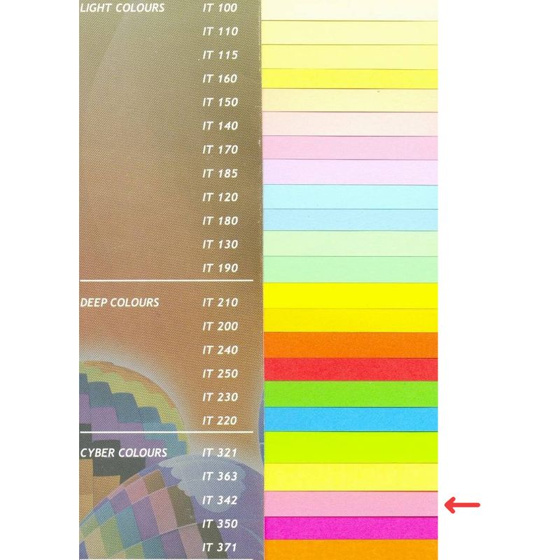 Папір кольоровий A4 рожевий неон (75г/м2)500арк