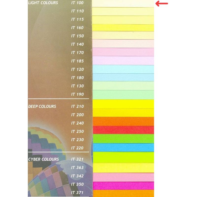 Папір кольоровий A4 cлон. кістка пастель(160г/м2)250арк