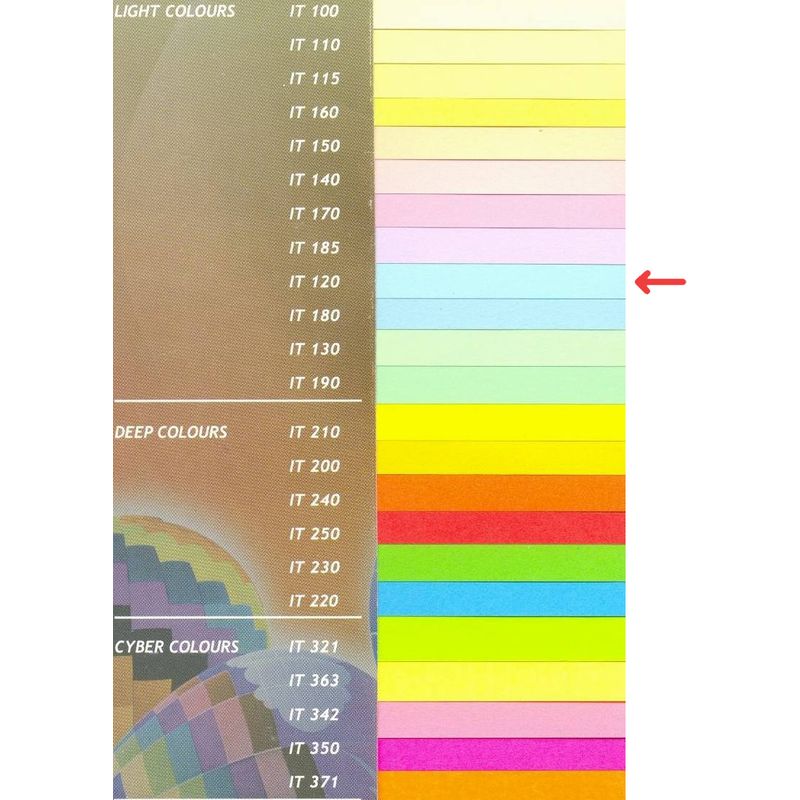 Папір кольоровий A4 блакитний cвітлий пастель(160г/м2)250арк