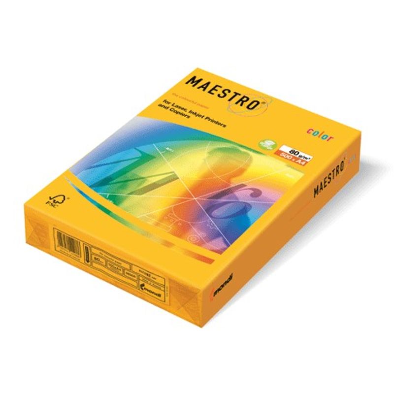 Папір кольоровий A4 помаранчов. неон (80г/м2)500арк