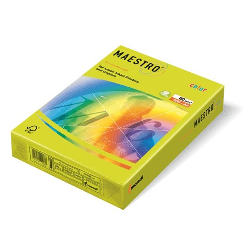 Папір кольоровий A4 зелений неон (80г/м2)500арк