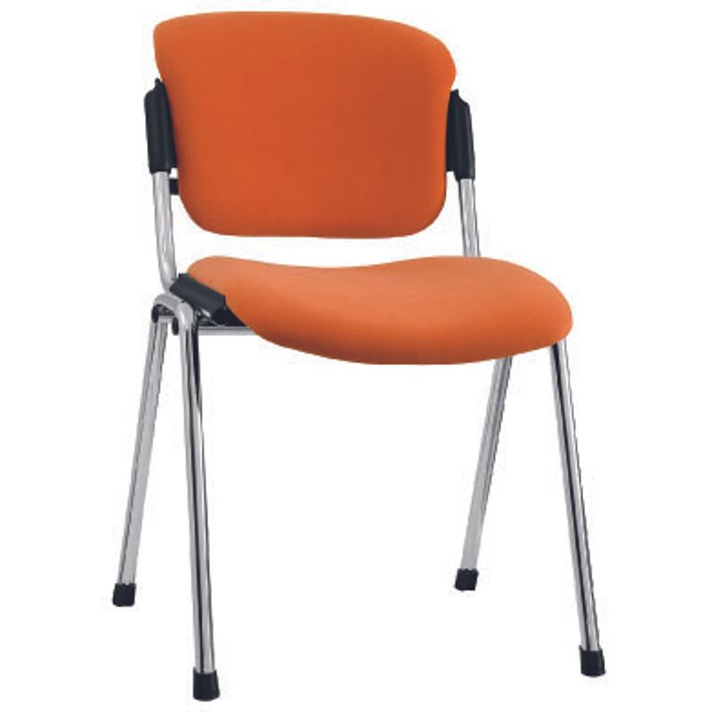 Стілець офісний ERA Chrome ZT-02, ткань оранжевая