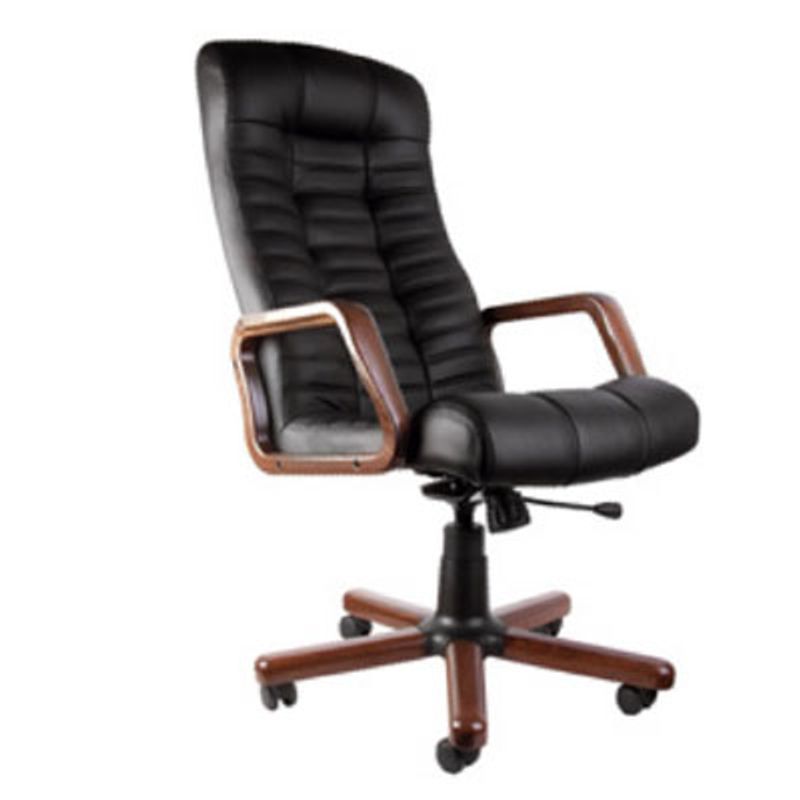 Крісло керівника ATLANT extra (LE-A), шкіра нат. LUX, чорн