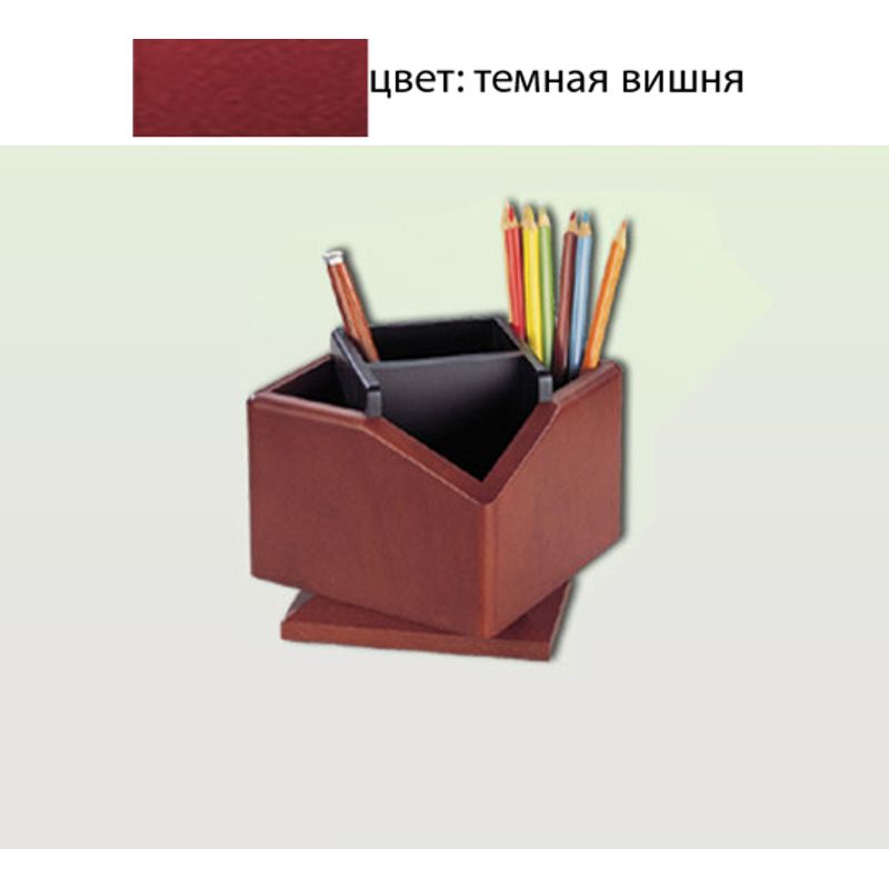 Підставка настільна-вертушка дерев'яна колір: темна вишня