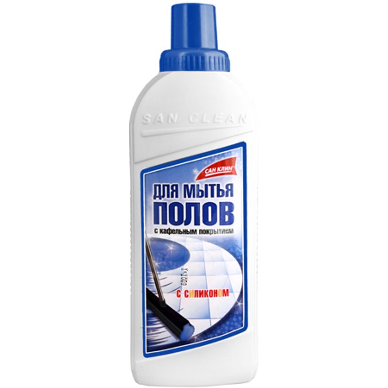 Засіб д/миття підлоги (д/кахлю з силіконом) Сан-Клин, 1л