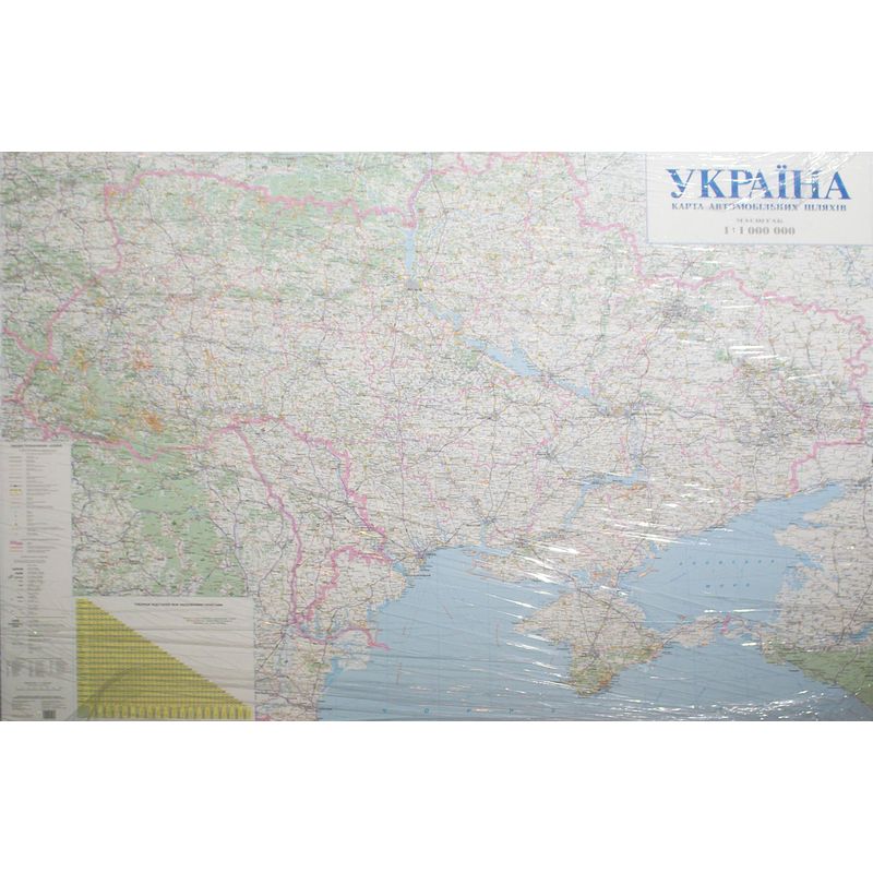 Карта України автомобільна 1: 1000 000, картон