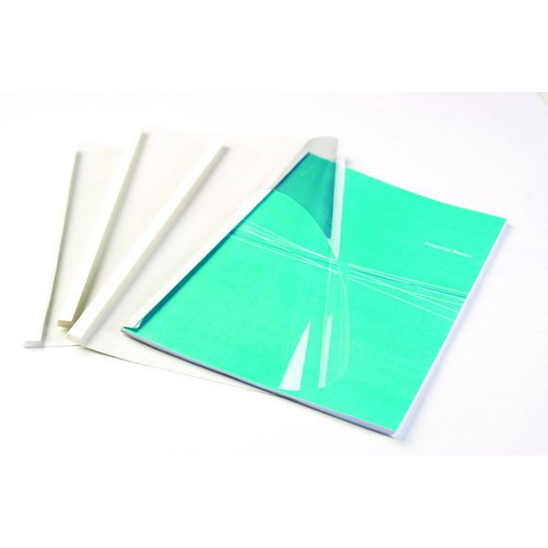 Обкладинки пластик для термоброшуровання A4 12мм, білі, товщ. 91-120 л. Standing, уп/100шт