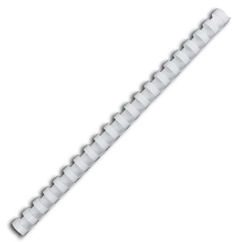 Пружини 12мм (80 арк. ) A4 білі, пластикові круглі, уп. 100шт