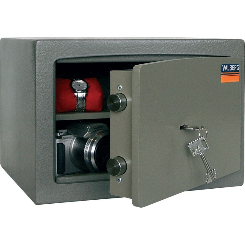 сейф зломостійкий 1 класу; зовн. 250х360х310мм, внут. 194х310х228мм; замок ключовий; 1полка; Вес43