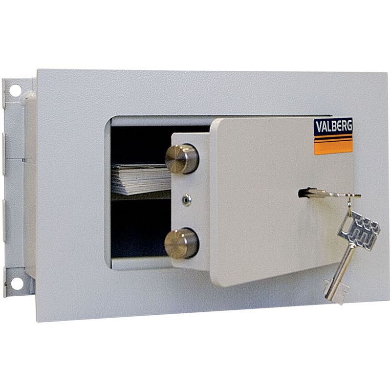 сейф вбудовується в стіну; зовн. 180х280х145мм, внут. 142х244х96мм; замок ключовий; 1полка; Вес7