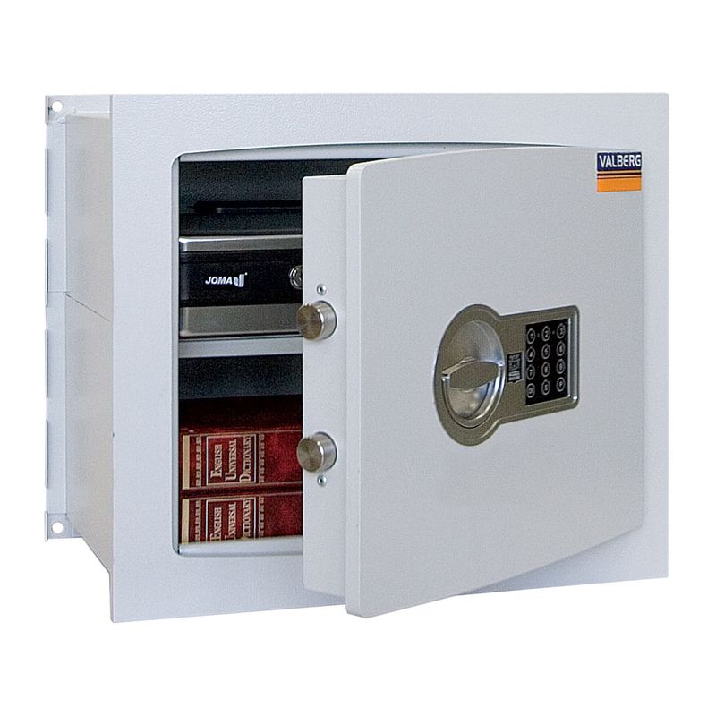 сейф вбудовується в стіну; зовн. 380х450х286мм, внут. 342х414х231мм; замок код-электро; 1полка; Вес26