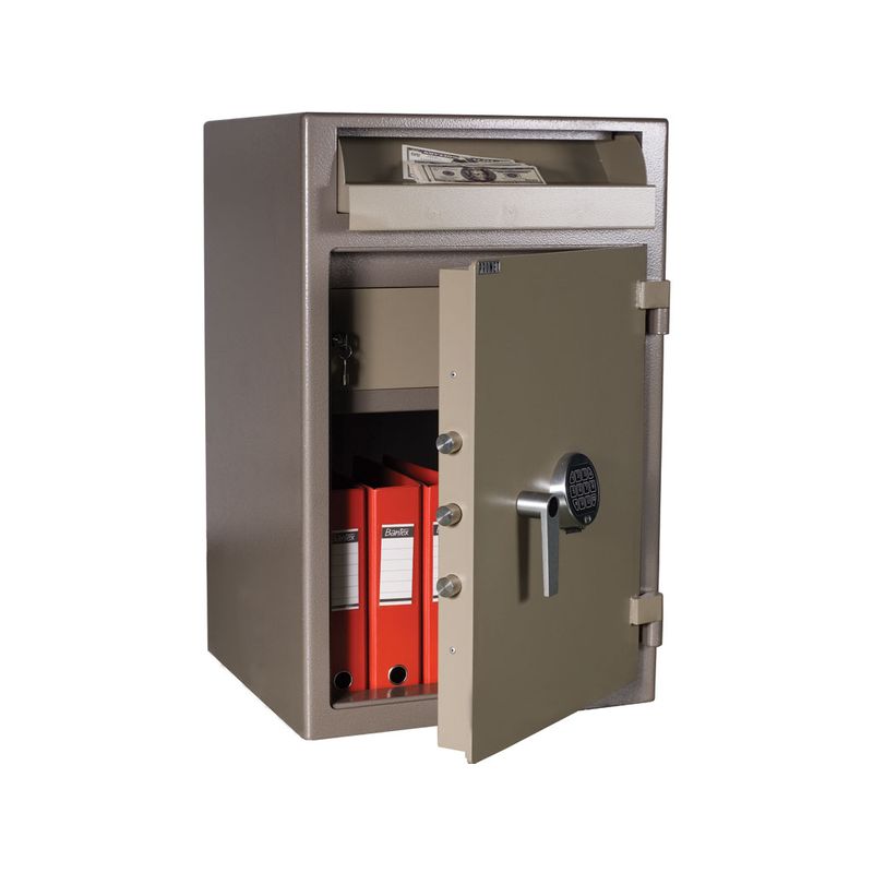 сейф депозитний; зовн. 813х521х528мм, внут. 802х509х488мм; замок код-электро; Вес124