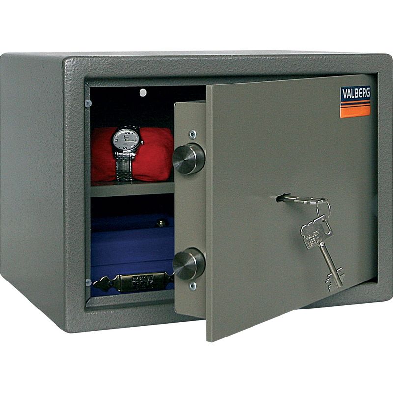 сейф меблевий; зовн. 250х340х280мм, внут. 244х334х226мм; замок ключовий; 1полка; Вес14