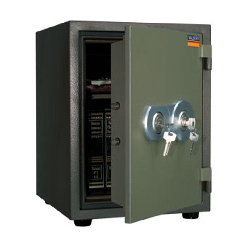 сейф вогнестійкий; зовн. 490х361х405мм, внут. 387х257х286мм; 2 замка ключових; лоток +1полка; Вес37