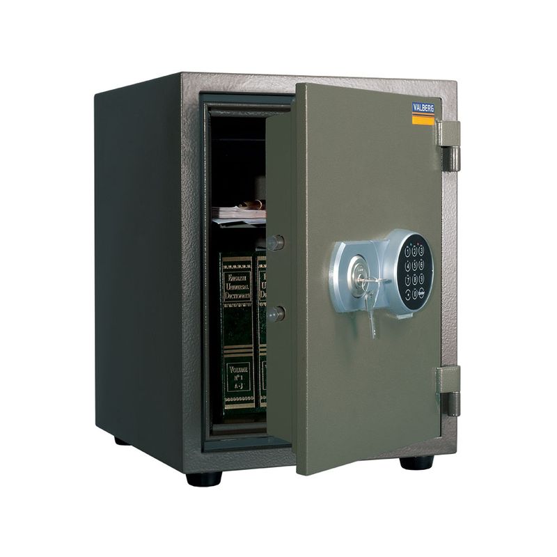 сейф вогнестійкий; зовн. 500х370х405мм, внут. 372х257х285мм; замок код-электро; лоток +1полка; Вес34