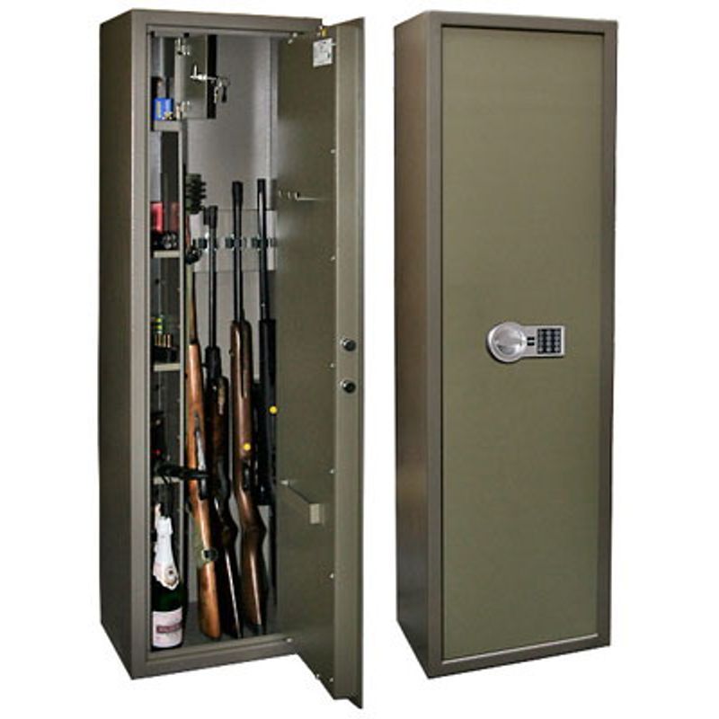 сейф збройовий; зовн. 1500х450х350мм; замок код-электро; на 4 ствола; патронное отделение; Вес88