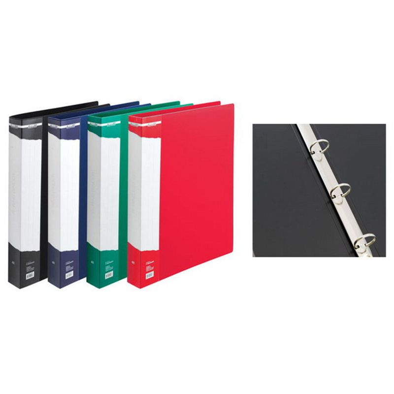 Папка накопительная на 4к ПЛАСТИК A4 3, 5см ассорти