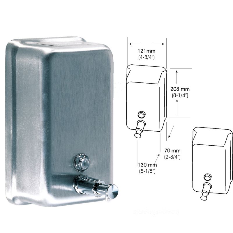 Дозатор рідкого мила 1, 20л, нерж. матовий
