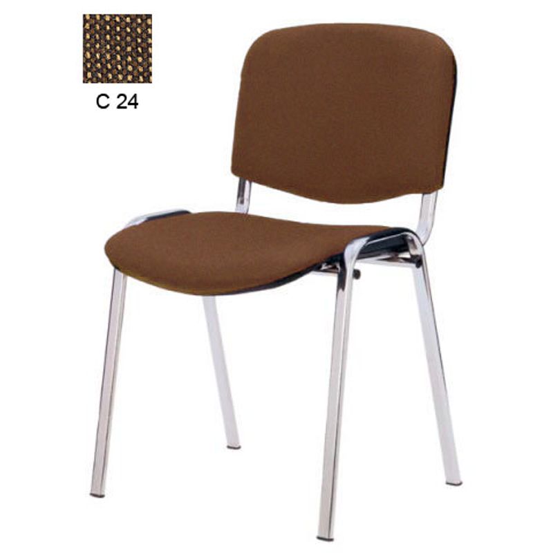 Стілець офісний ISO хром (коричневий, C 24)