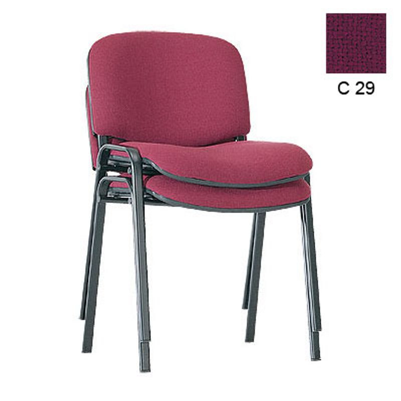 Стілець офісний ISO Black (бордо, C 29)