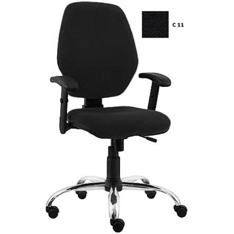 Крісло для персоналу MASTER GTR Active-1 с синхромеханізмом hrom (чорний, C 11)