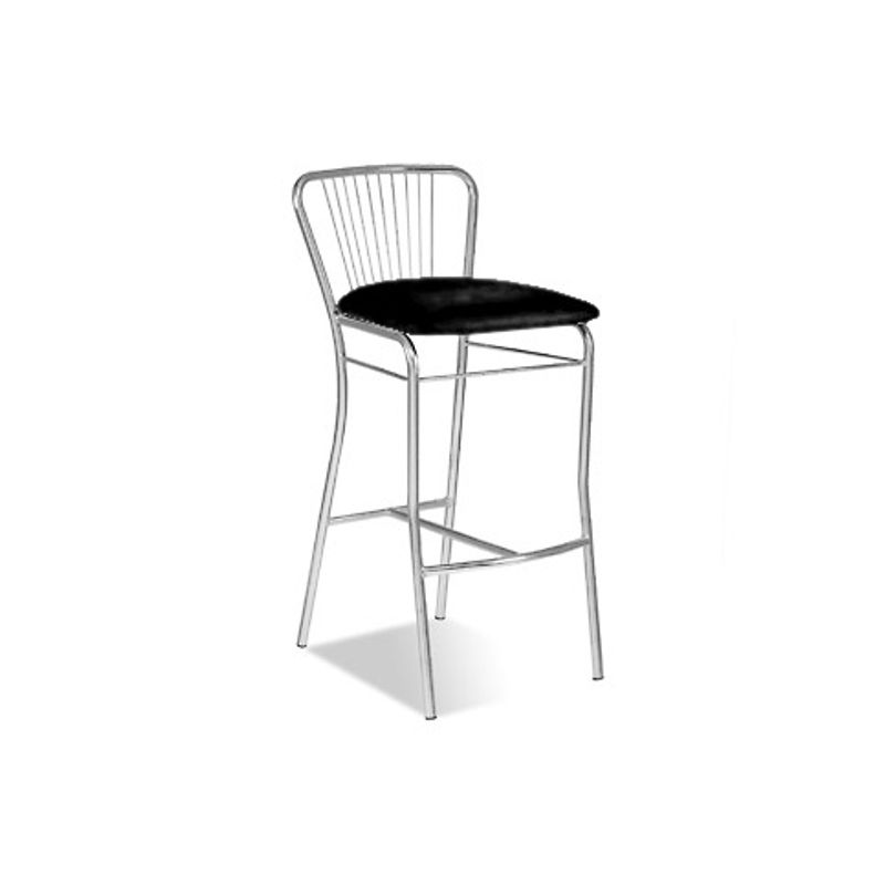 Стілець барний NERON HOKER хром (чорний, V 14)