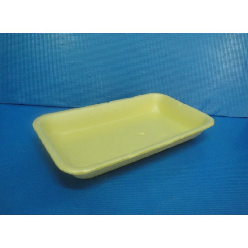 Подложка одноразовая вспененный ПС жёлт. 222х133х16мм (240шт/уп)