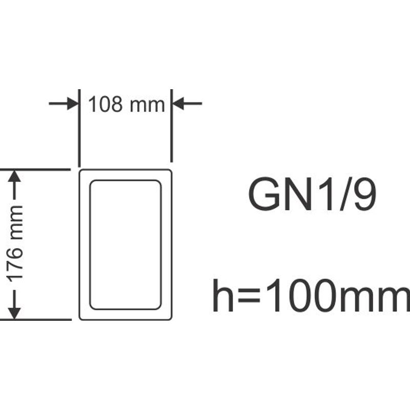 Гастроємності, полікарбонат, GN1/9(176х108мм) h100мм