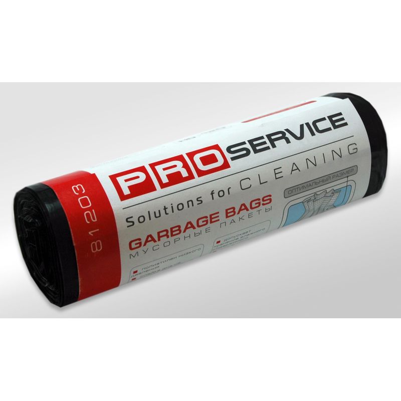 Кульки д/мусора 120л, 70*110 см, стандарт (HD), 20шт. черные