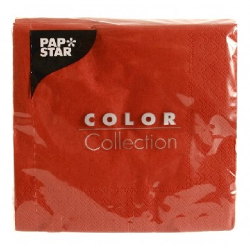 Серветки сервірув. 3-х сл. 33х33см бордові PAPSTAR (уп. -20шт. ),