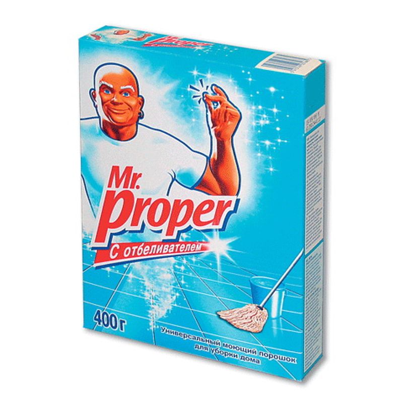 Засіб д/миття універсал. Mr Proper 400г порошок вибілюв