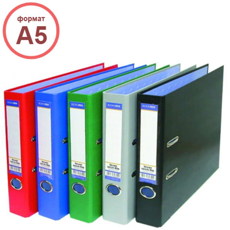 Папка накопительная PVC-карт. А5 7 см сер