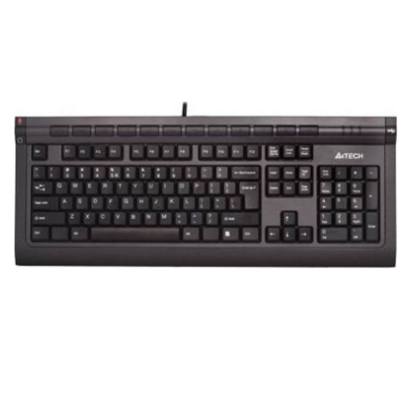 Клавиатура мультимедийная проводная черная A4Tech KL-45MU PS/2 Silver/Black