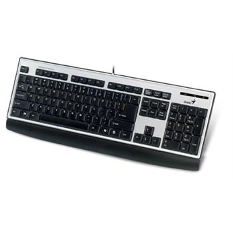 Клавиатура проводная серебристо-черная Genius SlimStar 150 USB Silver/Black