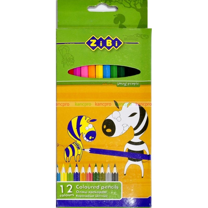 Карандаши цв. наб. 12шт. ZiBi