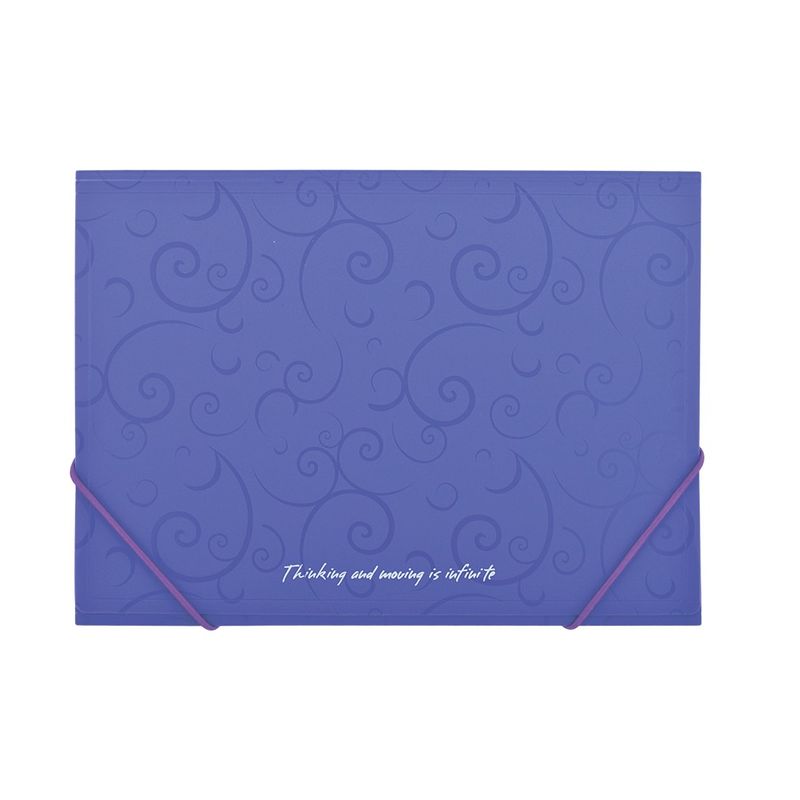 Папка на резинках А4 PVC непрозрачная фиолетовая