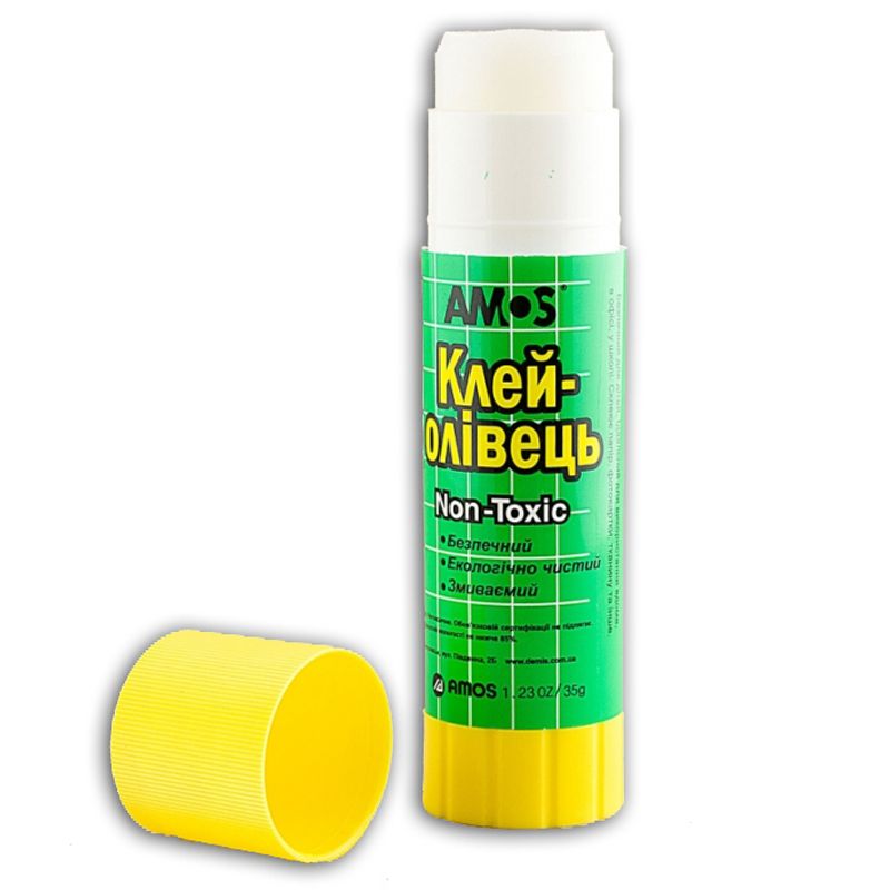 Клей-олівець 35 г Amos (PVP)