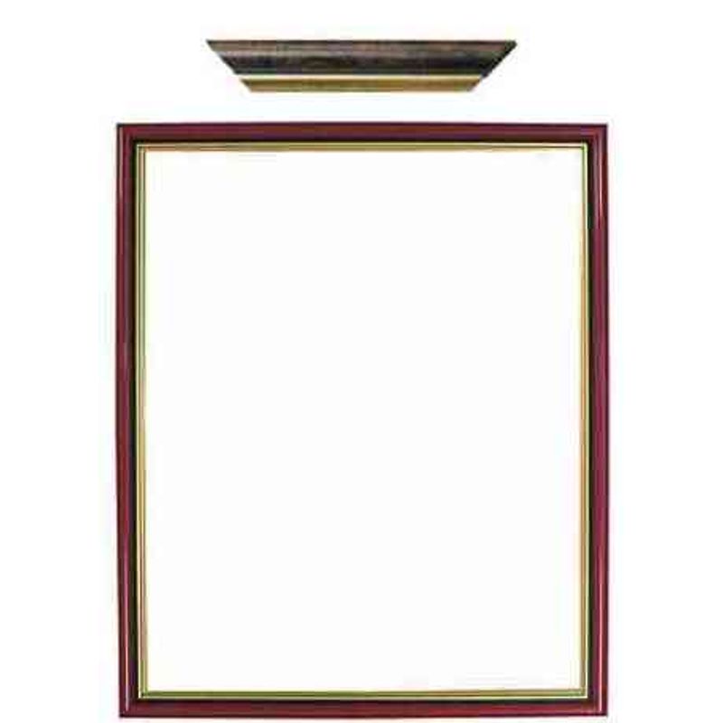 Фоторамка LA15 21x30 т. дерево с зол. каймой