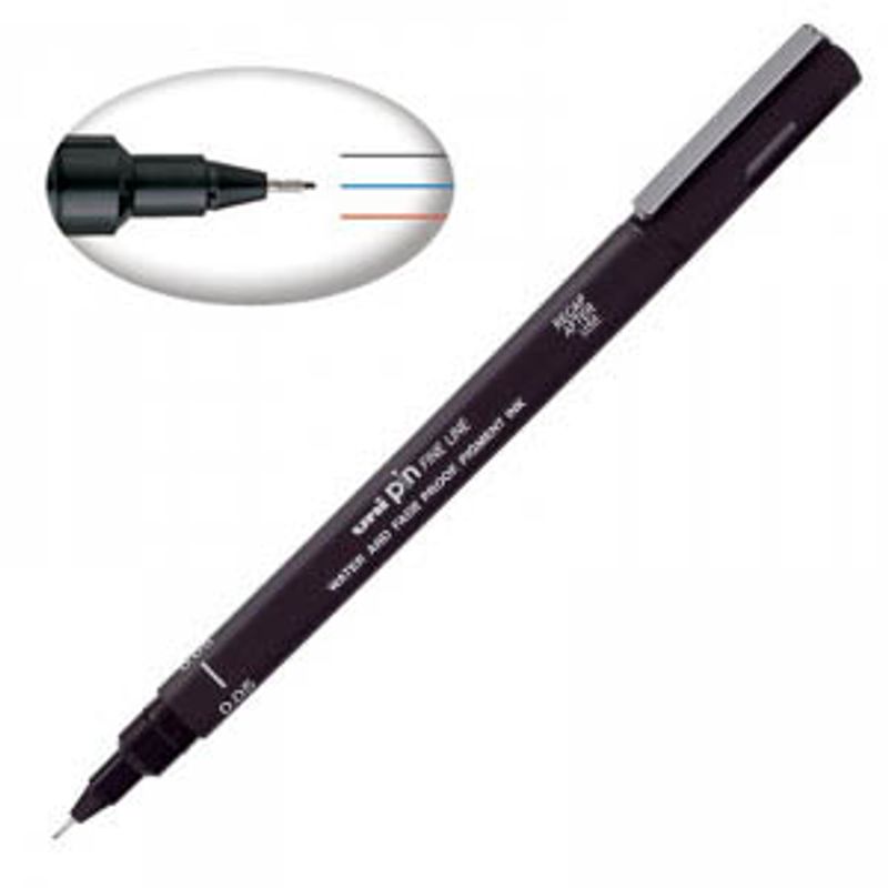 Капиллярная ручка Лайнер PIN fin line 0. 5мм черн