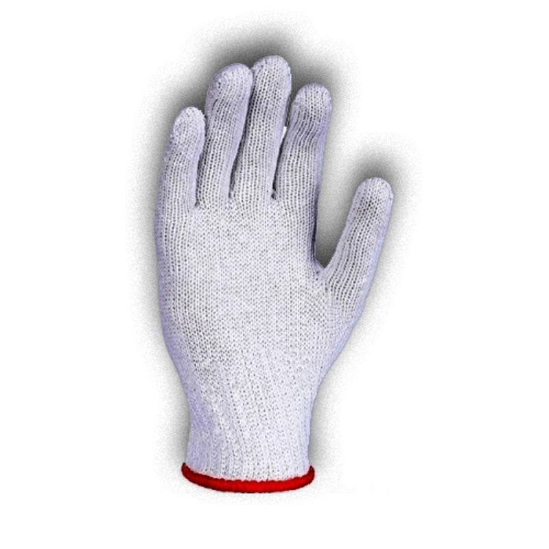 Перчатки х/б без ПВХ точки (7 класс, 3 нитки), белоснежный