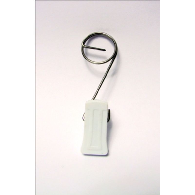 Цінникотримач з прищіпкою, нерж, L=25мм, D=17мм, (10шт/уп)