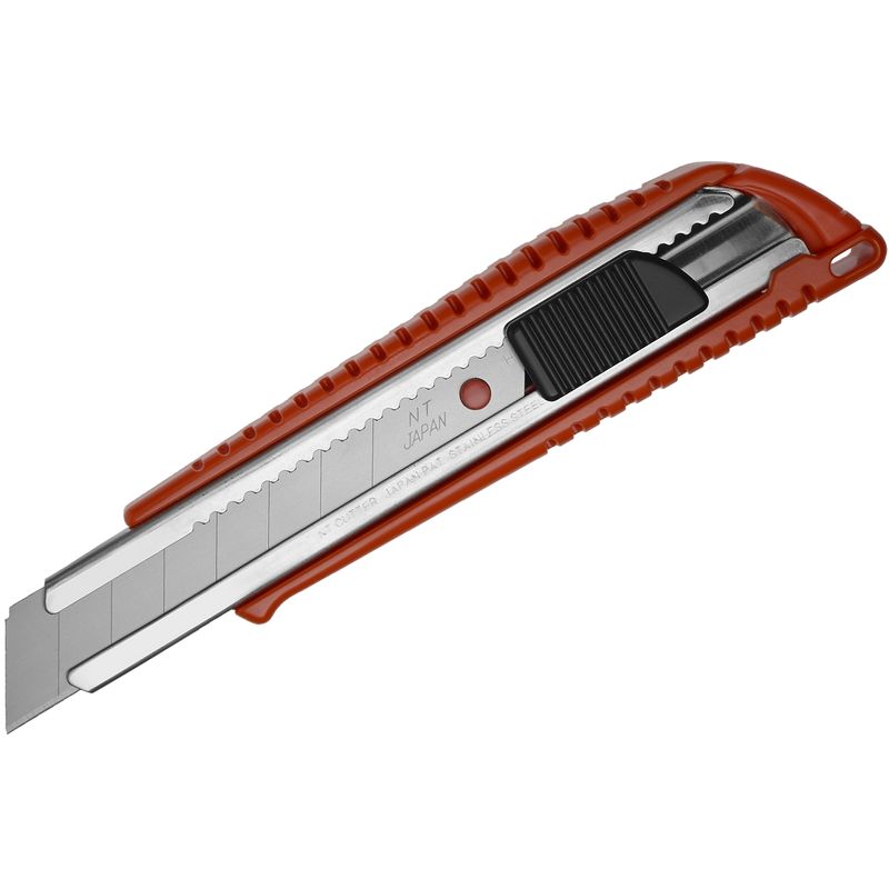 Ніж канцелярський великий, лезо 18 мм (метал. напр), пластік корпус, АВТОLOCK, кут леза 58 град, червон